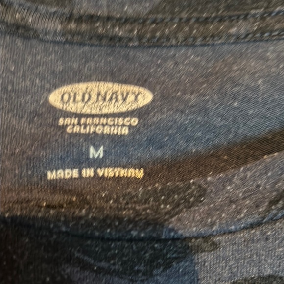 Old Navy Blue and Black Short Sleeve Tee with Geometric Pattern - Picture 2 of 12